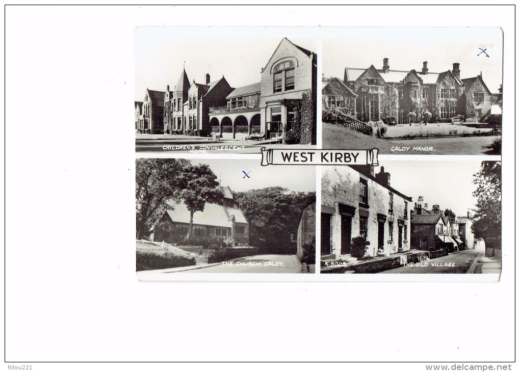 WEST KIRBY - 4 Multivues - CHILDRENS CONVALESCENT HOME - Manor - Old Village - Church Caldy - Autres & Non Classés