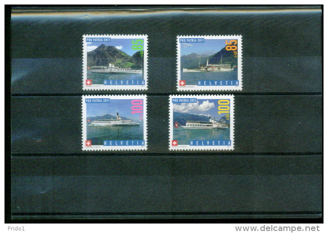 Schweiz / Switzerland 2011 Schiffe / Ships Michel 2204 / 2207  Postfrisch / MNH - Neufs