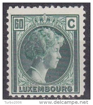 1944 Grossherzogin Charlotte 60 C Dunkelgrün Falzlos Michel 206 - 1944 Charlotte De Profil à Droite