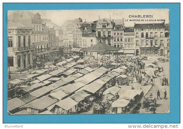 CPA Marché De La Ville Basse Manège CHARLEROI Belgique - Charleroi