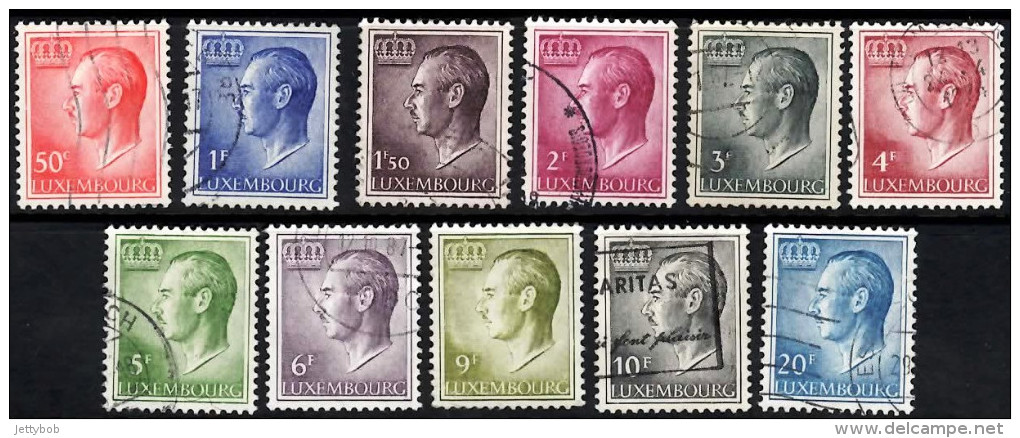 LUXEMBOURG 1965 Jean 11 Values Used - 1965-91 Giovanni