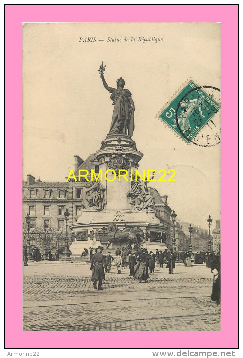 CPA  PARIS  Statue De La République - Statues