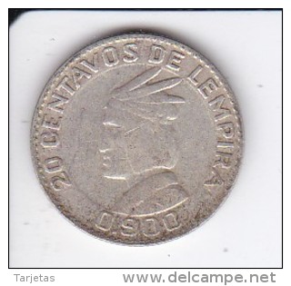 MONEDA DE PLATA DE HONDURAS DE 20 CENTAVOS DEL AÑO 1958  (COIN) SILVER,ARGENT. - Honduras