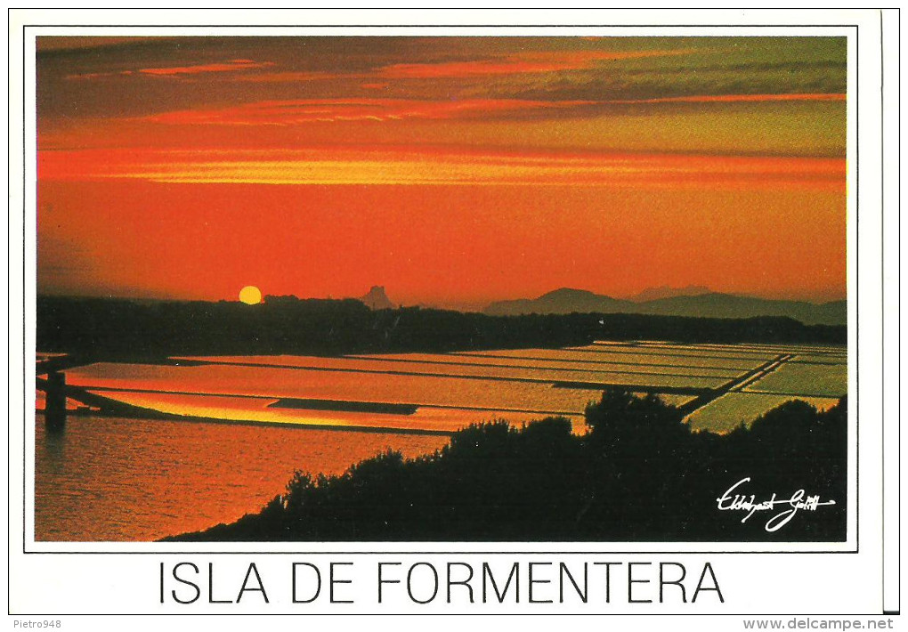 Formentera (Baleares, Espana) Isla De Formentera, Panorama Serale, Sunset, Coucher Du Soleil - Formentera