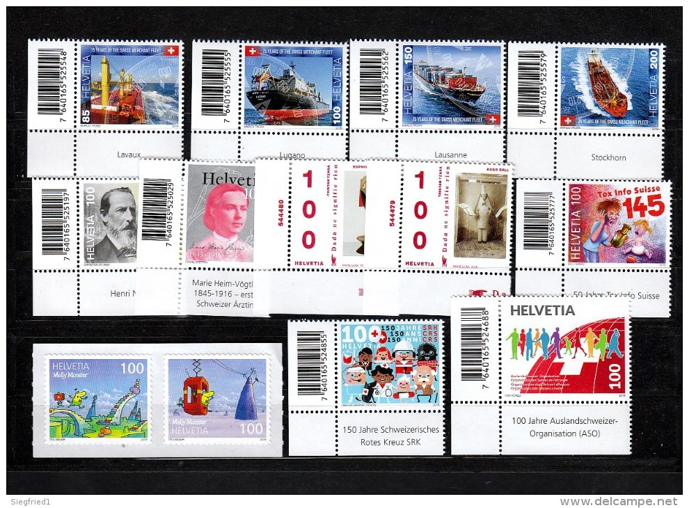 Schweiz ** Alle Neuausgaben März 2016 - Unused Stamps