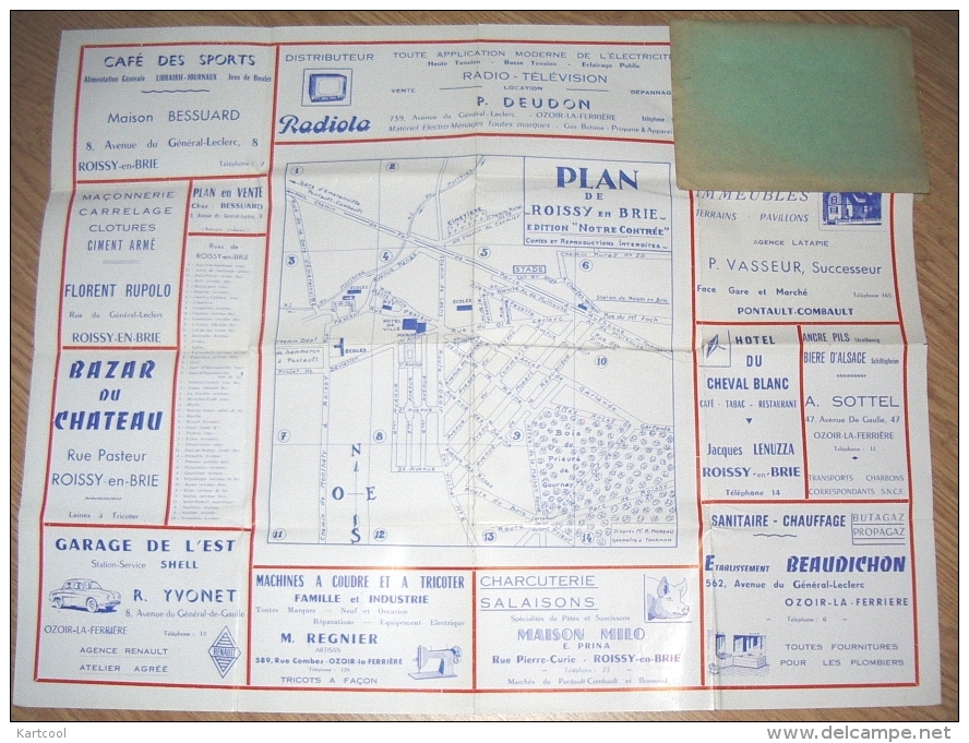 Map Carte Plan Des Rues De Roissy En Brie Et Pontault Combault Seine Et Marne - Guide Indicateur Notre Contrée - Cartes Géographiques