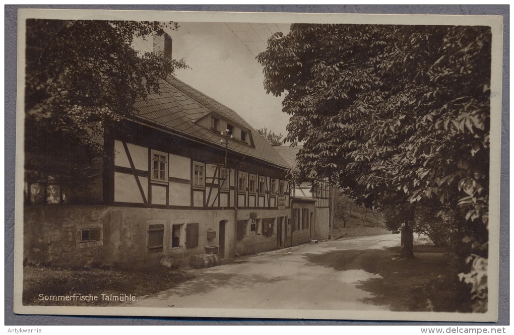 Sommerfrische Talmühle  Hartha Gasthaus   1933y.  Gelaufen B898 - Herzogswalde