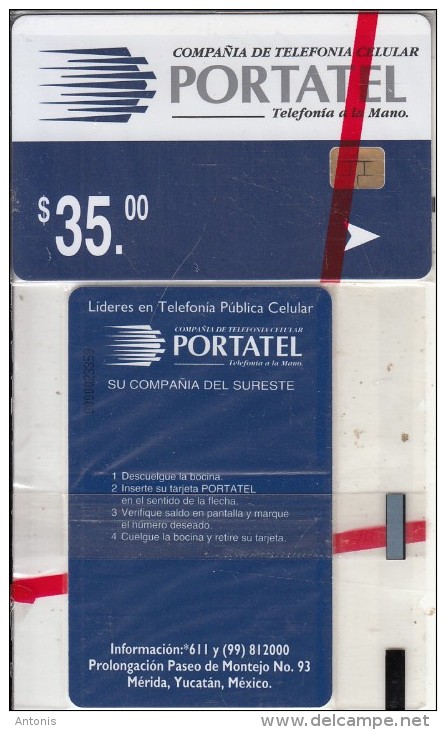 MEXICO - PortaTel Telecard, First Issue $35, Chip Orga 1, Mint - Messico