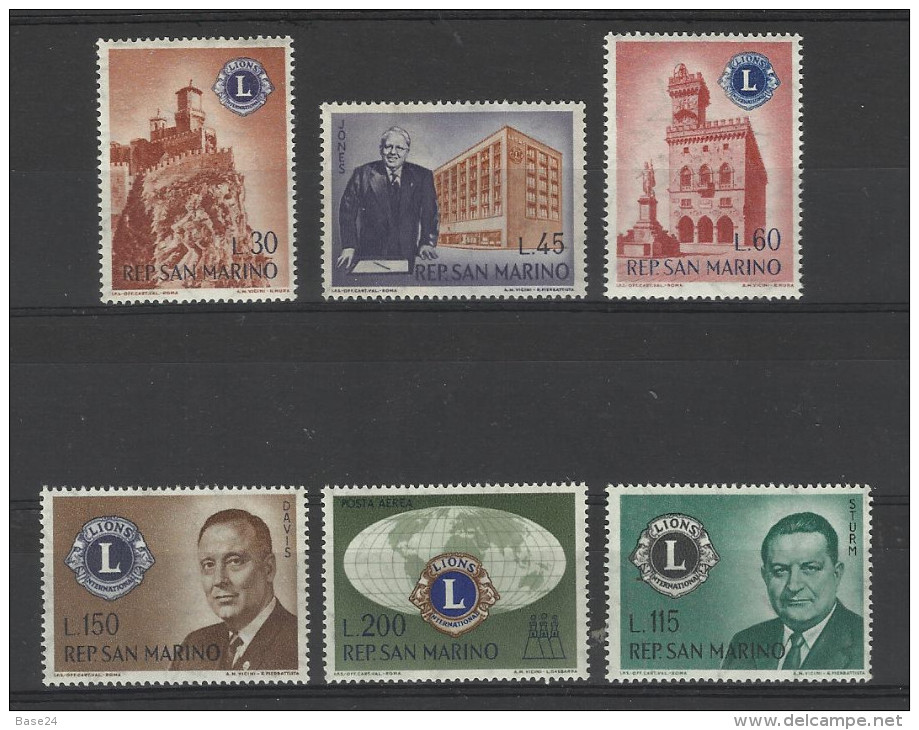 1960 San Marino Saint Marin LIONS CLUB Serie Di 6v. MNH** - Rotary, Lions Club