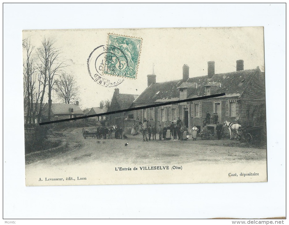 CPA  - L'Entrée De Villeselve - Autres & Non Classés