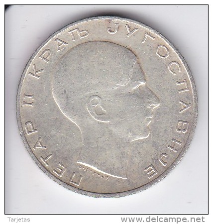 MONEDA PLATA DE YUGOSLAVIA DE 50 DINARA DEL AÑO 1938  (COIN) - Yugoslavia