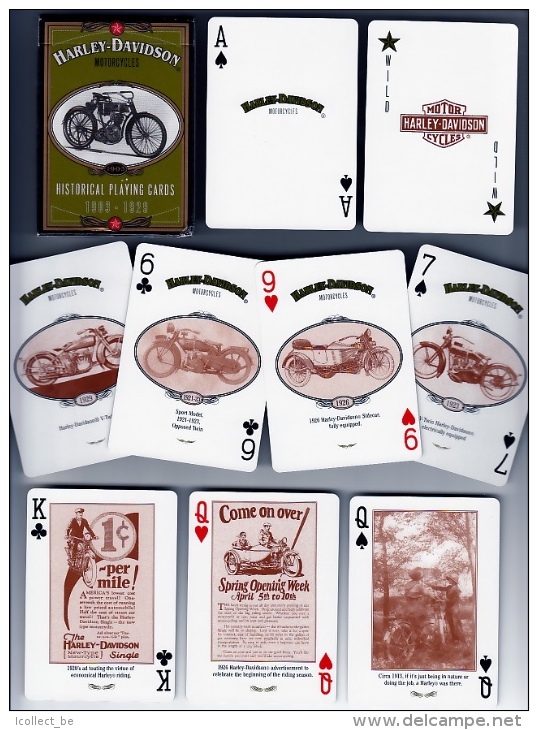 HARLEY DAVIDSON - Jeu De Cartes Complet + 2 Jokers (Speelkaarten, Playing Cards) - Carte Da Gioco