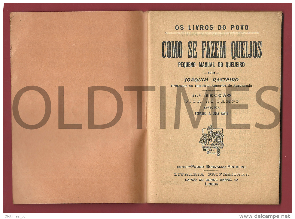 PORTUGAL - COMO SE FAZEM QUEIJOS - 1915 BOOK - Practical