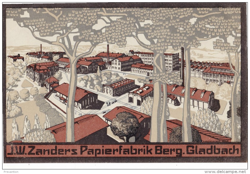 J.W. Zanders Papierfabrik Berg.Gladbach - 	Bergisch Gladbach Est Une Ville D'Allemagne, En Rhénanie-du-Nord-Westphalie - Bergisch Gladbach
