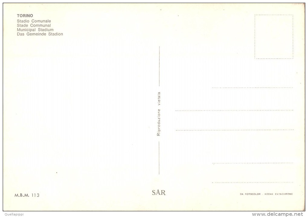 03990 "TORINO - STADIO COMUNALE" ANIMATA, CART.  NON SPED. - Stadien & Sportanlagen