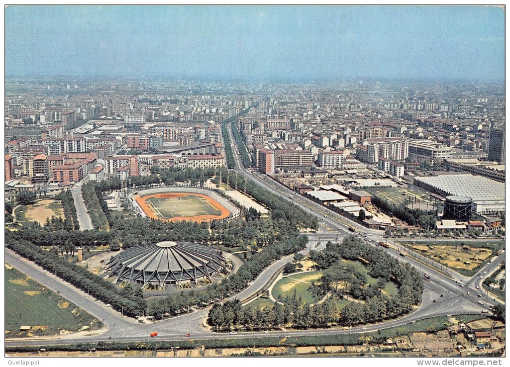 03995 "TORINO - PARCO RUFFINI E PALAZZO DELLO SPORT - STABILIMENTO LANCIA" CART.  NON SPED. - Stades & Structures Sportives