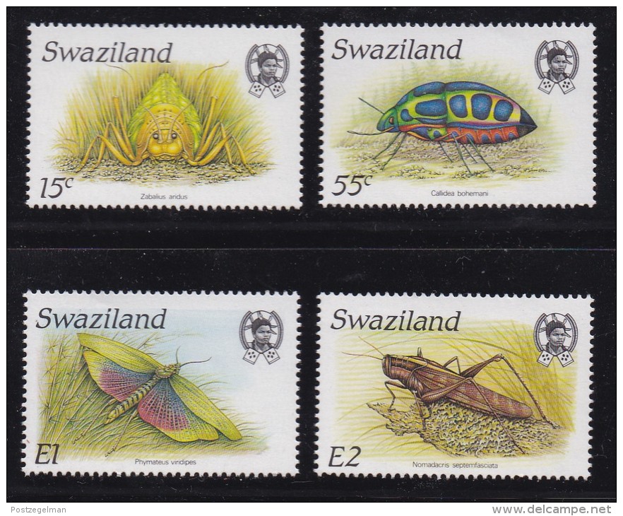 SWAZILAND, 1988, Mint Never  Hinged Stamps, Insects, 540-543, #6785 - Swaziland (1968-...)