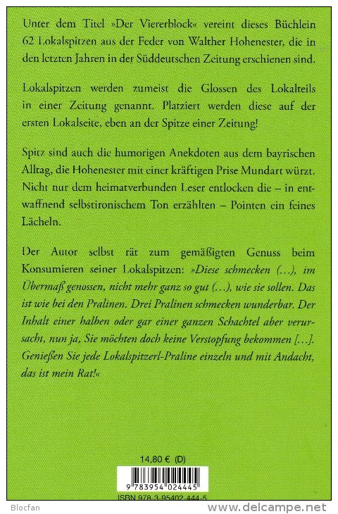 MICHEL 2015 W.Hohenester Der Viererblock Neu 15€ Humorvolle Lokalspitzen Der SZ Illustrationen Philately Book Of Germany - Sonstige & Ohne Zuordnung