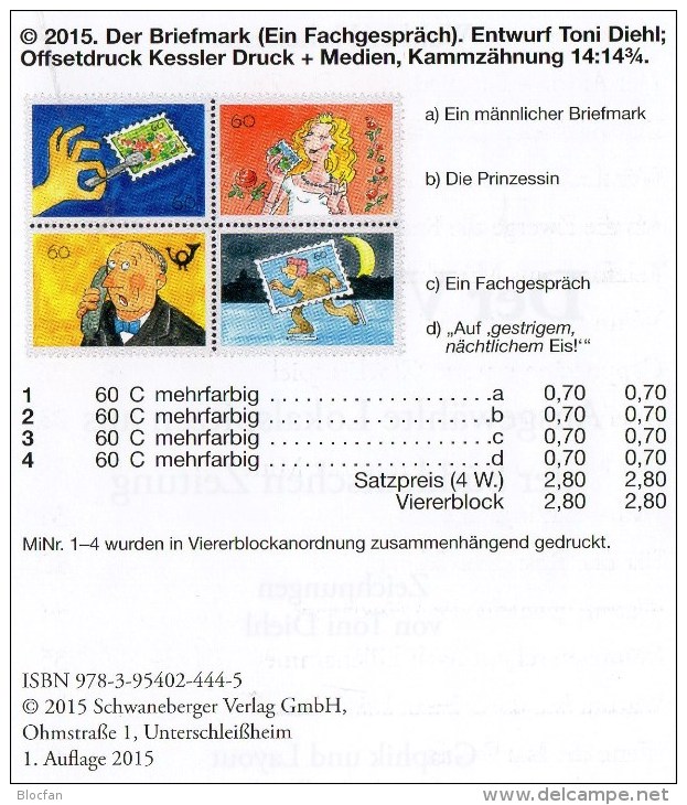 MICHEL 2015 W.Hohenester Der Viererblock neu 15€ Humorvolle Lokalspitzen der SZ Illustrationen philately book of Germany