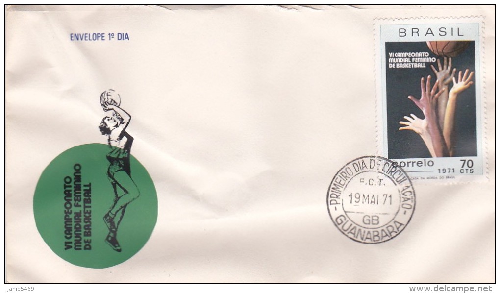 Brasil 1971 VI World Basketball Championship FDC - FDC