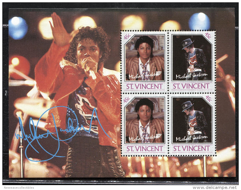 MICHAEL JACKSON On SOUVENIR SHEET STAMPS,MNH,MINT,ST.VINCENT - Other & Unclassified