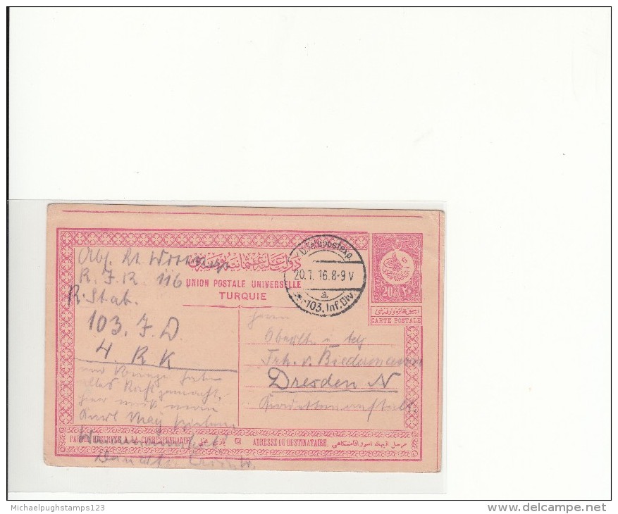 Turkey / Stationery / Germany / Feldpost - Sonstige & Ohne Zuordnung