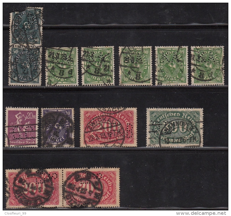 Perfins, Lochung, Perforés Und Anderen 1923 Ungefähr - Usati