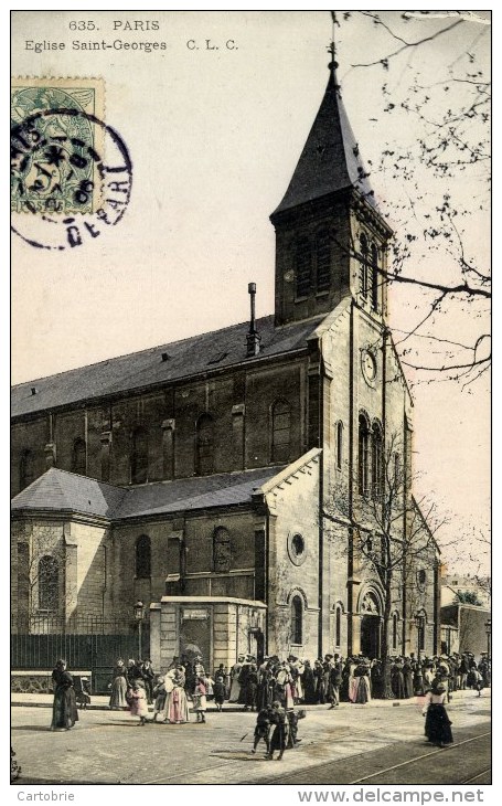 PARIS - Eglise Saint-Georges (rue Simon Bolivar) - CLC - Animée, Colorisée - Arrondissement: 19