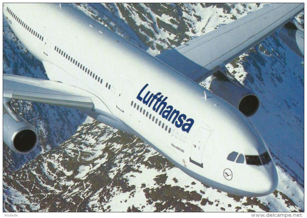 Airline Issue Postcard Lufthansa Airbus A 340 - 200 Unused - 1946-....: Moderne