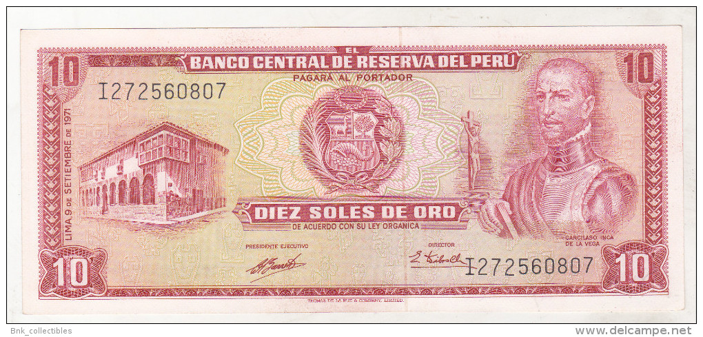 Peru 10 Soles De Oro 1971 - Peru