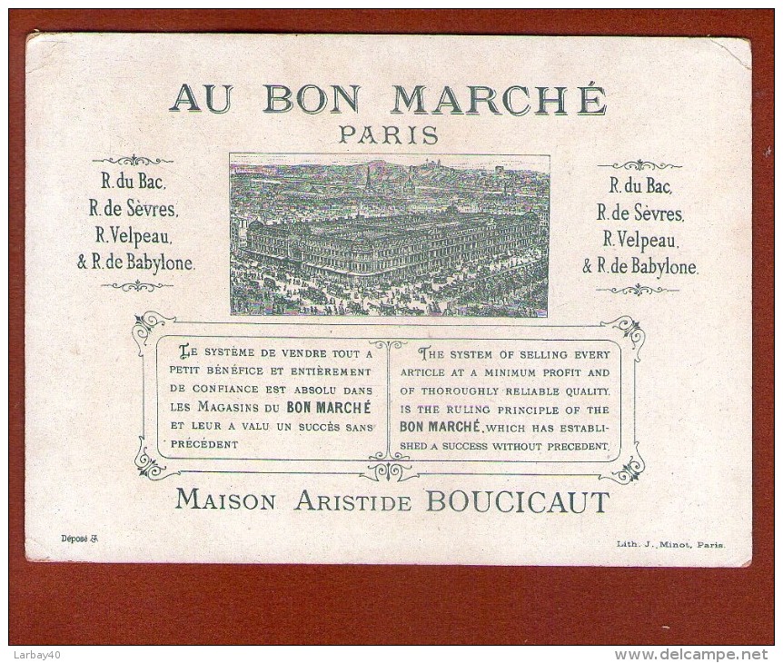 1 Image Chromo Au Bon Marche - 15 X 12 Cm - Au Bon Marché