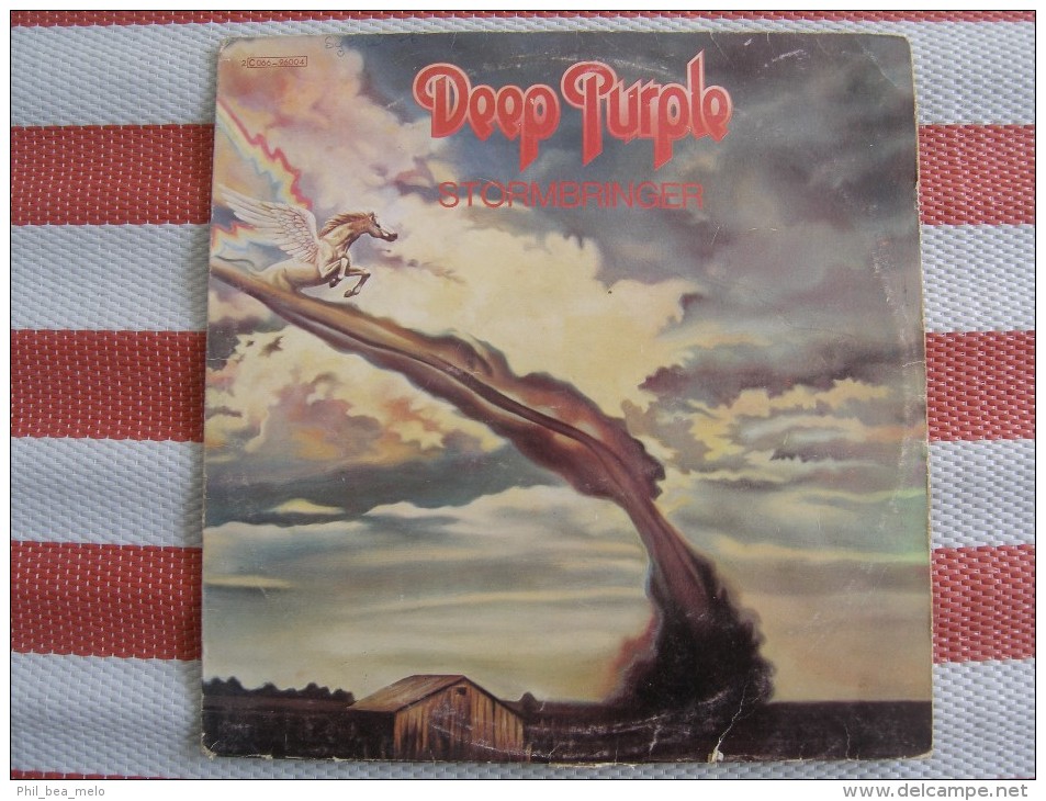 MUSIQUE - VINYL 33 TOURS - DEEP PURPLE - STORMBRINGER - LP - 1974 - EMI 2C066-96004 - ETAT MOYEN - Other & Unclassified