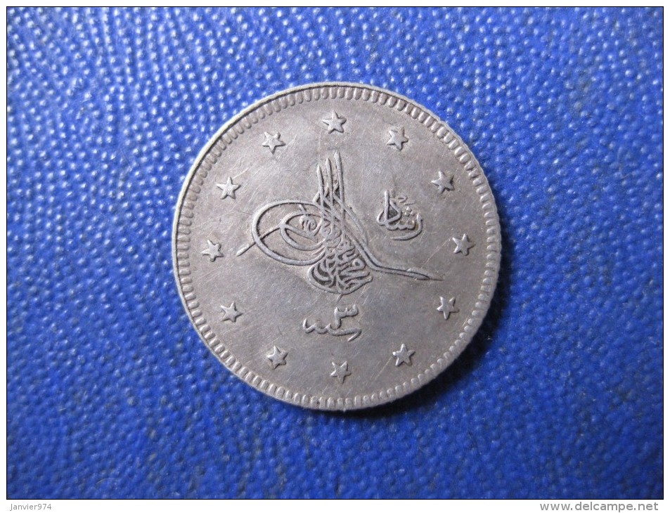 Turquie , 2 Kurush AH 1327 Year 3, Mehmet V, En Argent ,KM# 749 - Turquie