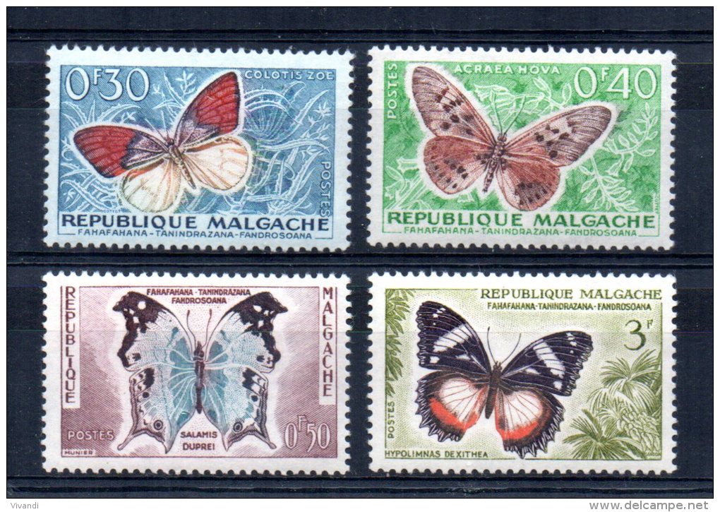 Malagasy - 1960 - Butterflies (4 Values) - MNH - Madagascar (1960-...)