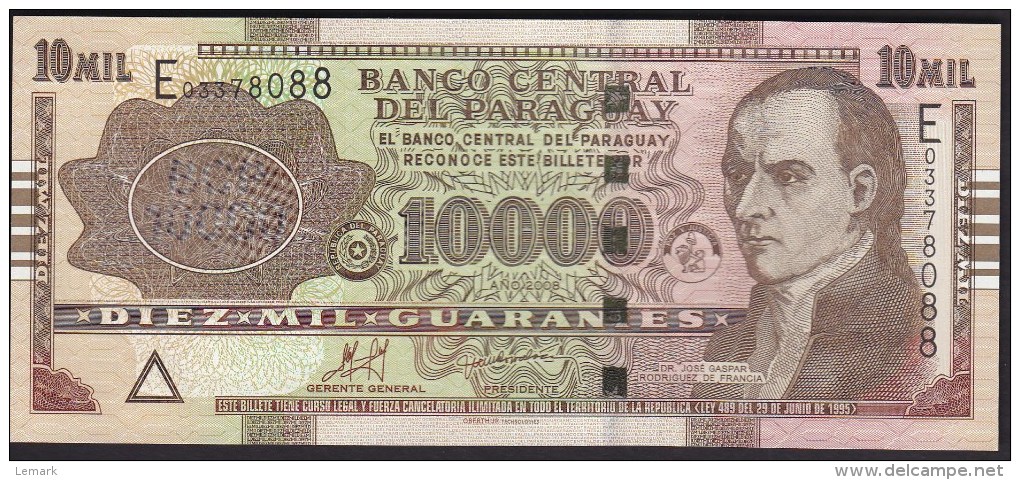 Paraguay 10000 Guaranies 2008 P229 UNC - Paraguay