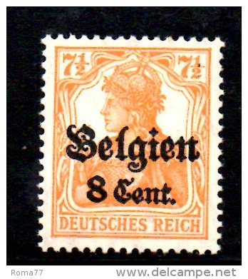 W800 - BELGIO 1916 , Unificato N. 13  ***  MNH - Occupazione 1914 – 18