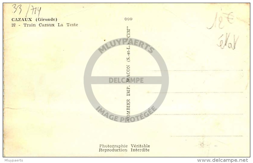 /! 0714 - CPA - 33  - Cazaux : Tran Cazaux - La Teste - Autres & Non Classés