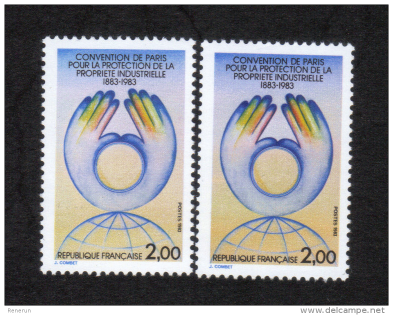 Variétés **NEUF** 2272 Propriété Industrielle RE-ENTRY Du Noir 1 Clair 1 Foncé + Informations Variété - Unused Stamps