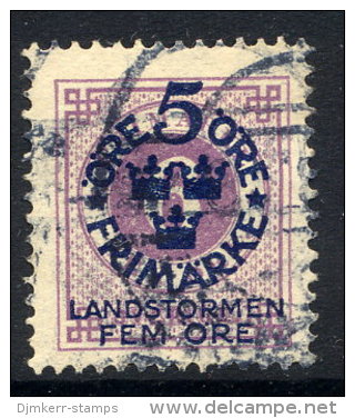SWEDEN 1916 Landstorm Fund On Ring Type 5 / 6 öre Used.  Michel 90 - Usati