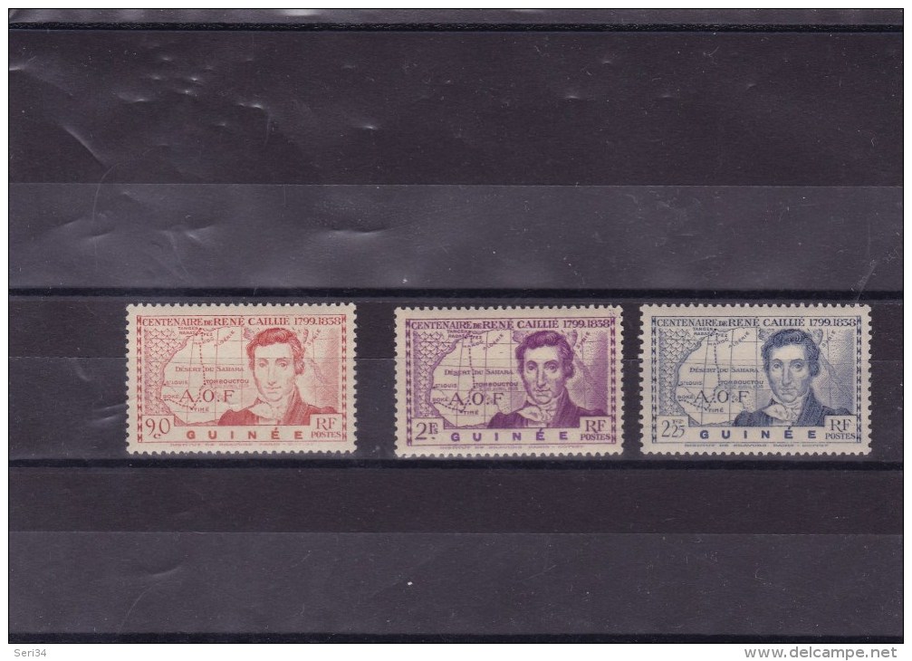 GUINEE : René Caillié : Y&T : 148 à 150** - Unused Stamps