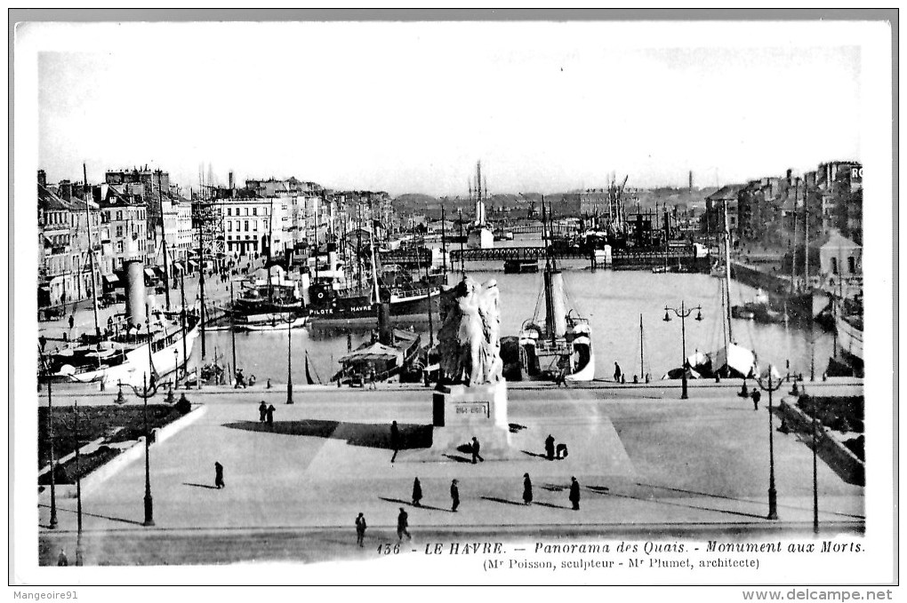 COLLECTION  CPA 76 SEINE MARITIME LE HAVRE Panorama Des Quais Monument Aux Morts (NV) - Harbour