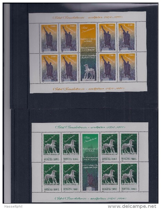 Belgie - Belgique 3308/09 Velletje Van 8 Postfris - Feuillet De 8 Timbres  -  Roemeense Uitgifte - Non Classés