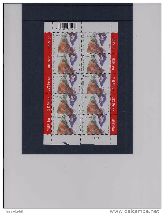 Belgie - Belgique 3284/88 In Velletje Van 10 Postfris - Feuillet De 10 Timbres  - Belgische Jazz  -  Jazz Belge - Non Classés