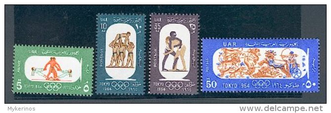 Egypt - 1964 - Tokyo '64 Olympic Games - Y&T #626 To 629 ( 4 Val ) -   MNH * * * - Neufs