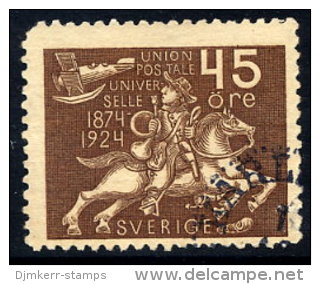 SWEDEN 1924 UPU Anniversary 45 öre  Used.  Michel 167 - Used Stamps
