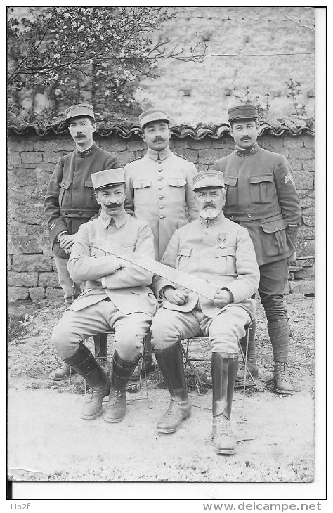 1915 Groupe D'officiers Français Trésoriers Payeurs Trésorerie Aux Armées 1 Carte Photo 1914-1918 14-18 Ww1 Wk1 - Guerre, Militaire