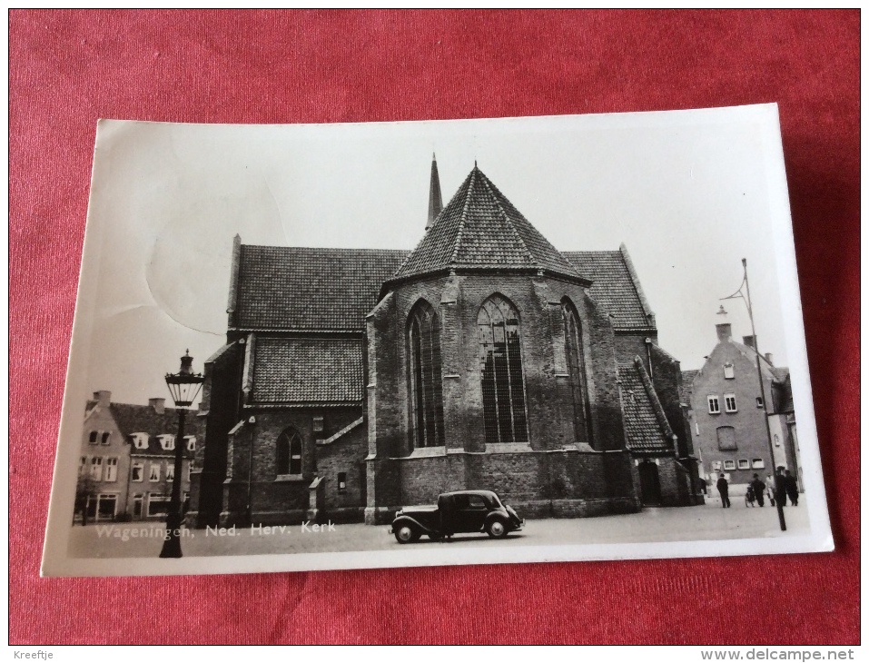 Nederland. Wageningen Ned. Herv. Kerk 1950. Auto Voiture Car - Wageningen