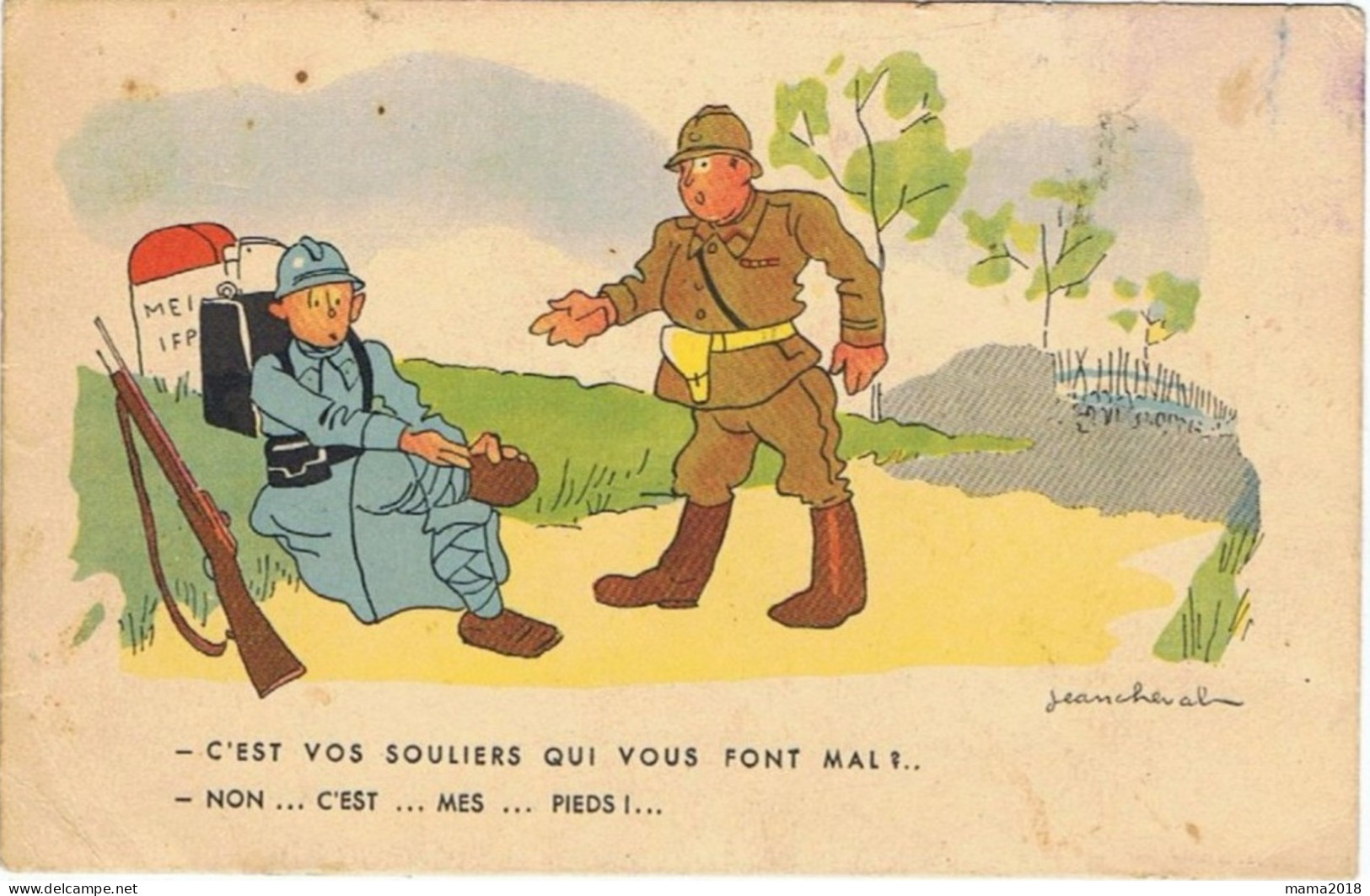 Humour  Militaire   Jean Cheval - Cheval