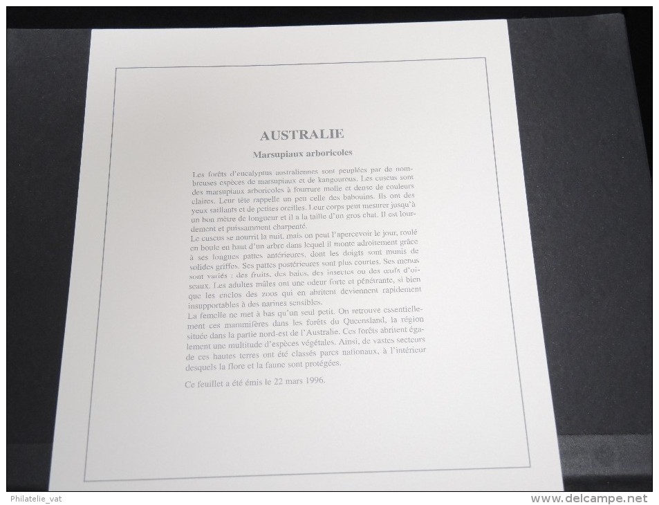 AUSTRALIE - Bloc Luxe Avec Texte Explicatif - Belle Qualité - À Voir -  Lot N° 11482 - Blocks & Kleinbögen