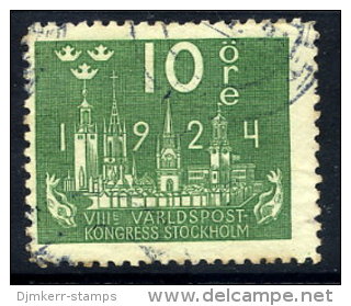 SWEDEN 1924 UPU Congress 10 öre  Used.  Michel 145W - Used Stamps